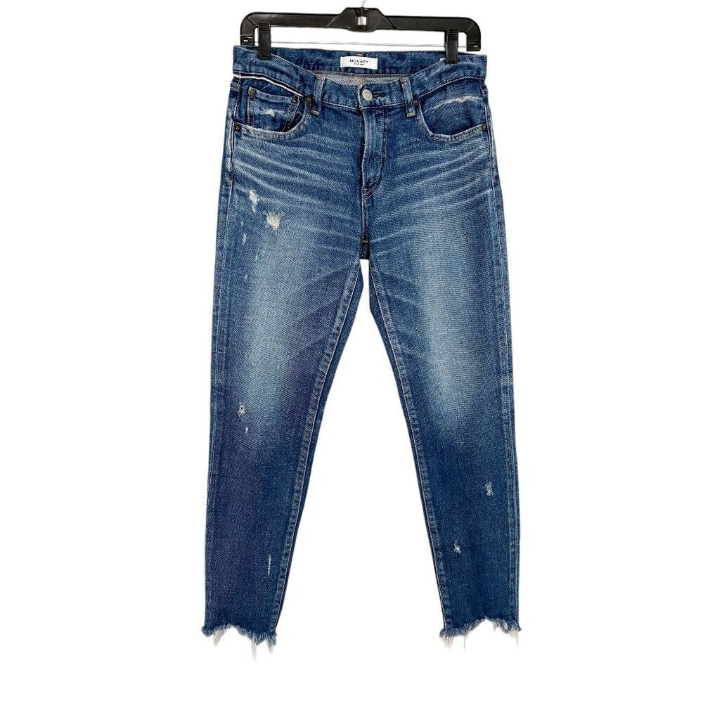 Moussy Vintage Daleville Skinny Jeans Mid Rise Raw Hem Women's Waist Size 27